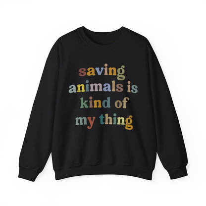 Saving Animals Is Kind Of My Thing Sweatshirt, Animal Rescue Sweatshirt, Pet Adoption Sweatshirt, Dog Mom Sweatshirt, Fur Mama T-Shirt, S999