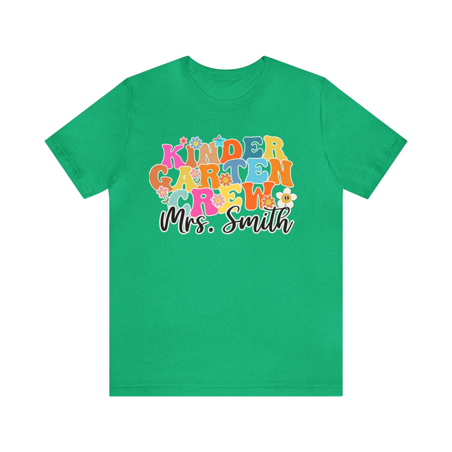 Custom Kindergarten Teacher Shirt, Cute Kindergarten Crew Shirt, Retro Teacher Shirt, Custom Teacher Appreciation Gift, T618