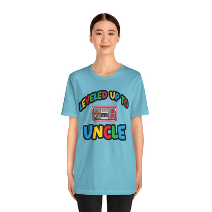 Leveled Up to Uncle Shirt, Funny Gamer T-Shirt for New Uncle, Pregnancy Announcement TShirt for Uncle, Funny Gift for Uncle to Be, T1499