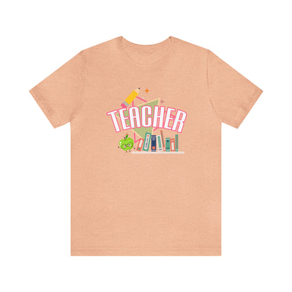 Pink Teacher Shirt, colorful teacher shirt, Teacher shirt, 90s shirt, 90s teacher shirt, colorful school shirt, T541