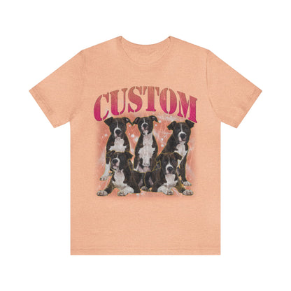 Retro Custom Your Own Bootleg Tee, Custom Cat Bootleg Tee, Custom Dog Bootleg Tee, Custom dog portrait, Vintage Graphic 90s Tshirt, T1393