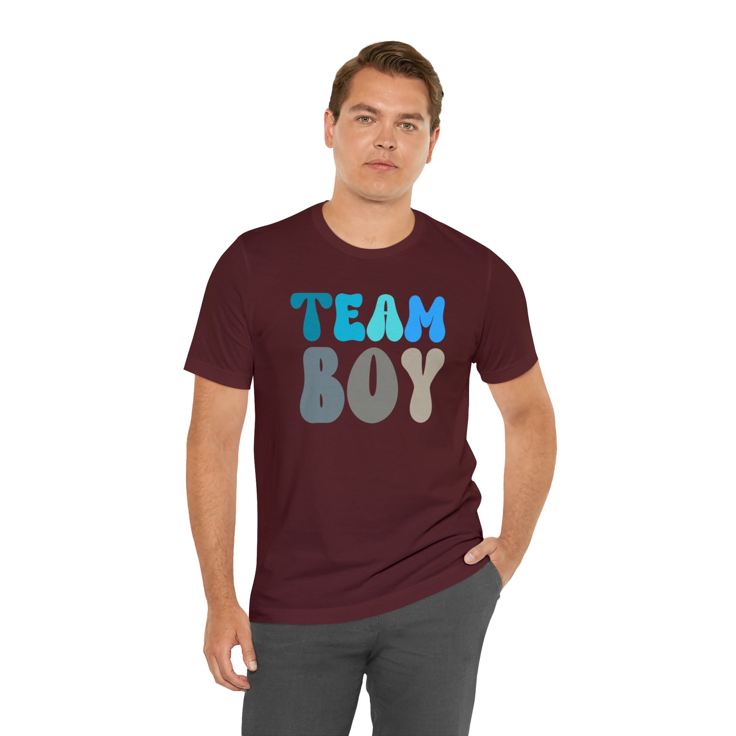 Cute Baby Announcement Shirt for Gender Reveal, Team Boy Shirt for Gender Reveal, Gender Announcement Gift for Her, T398