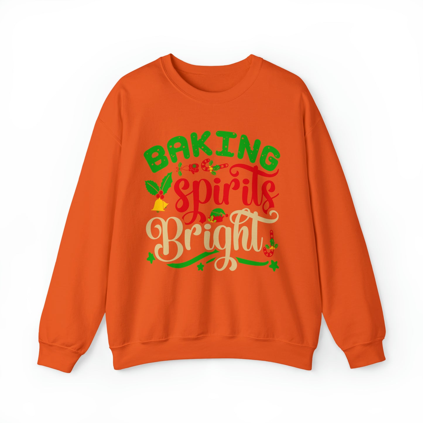 Baking Spirits Bright Sweatshirt, Christmas Cookie Sweatshirt, Funny Baker Sweatshirt, Gift For Cookie Lover, Cute Christmas Cookie, SW934