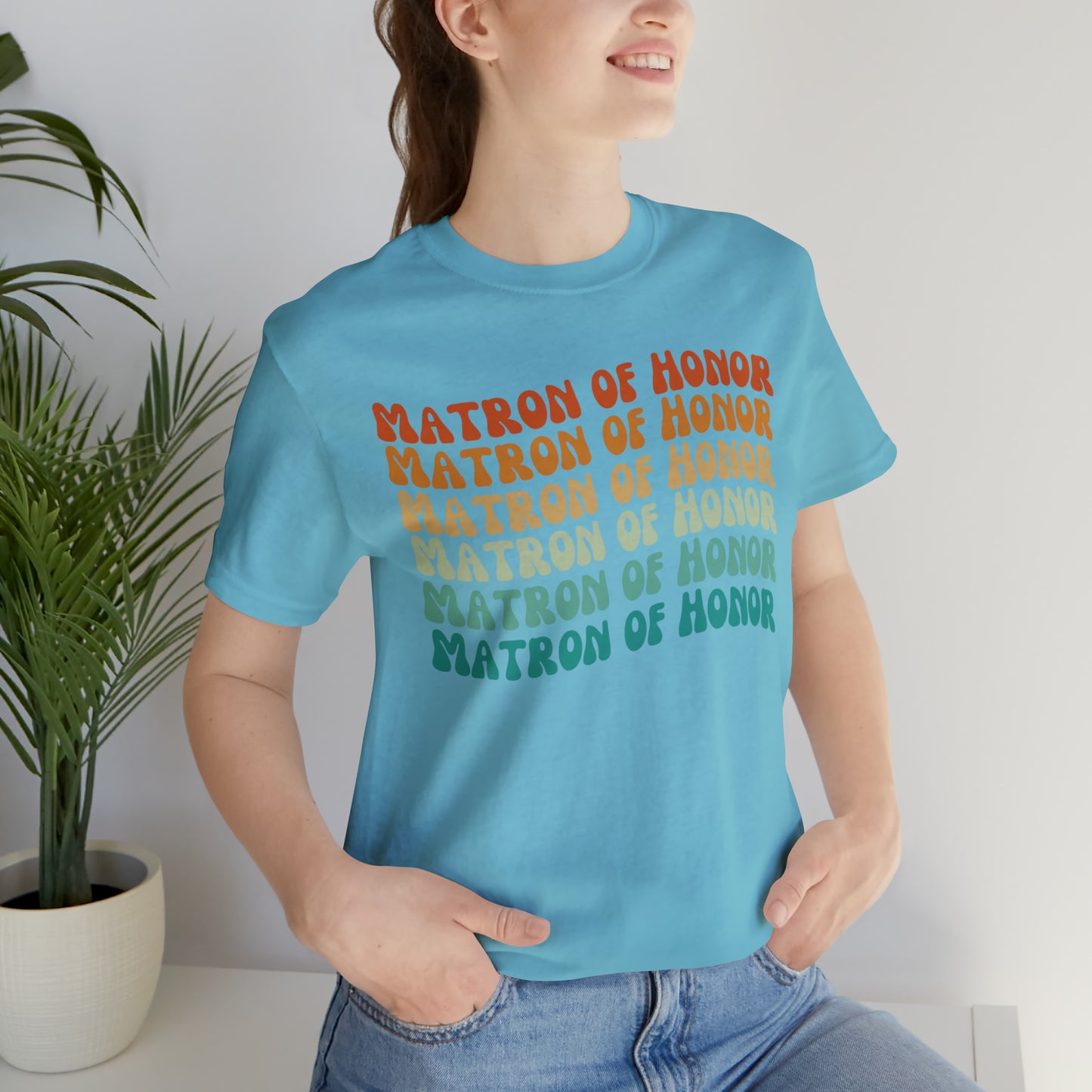 Retro Matron of Honor Shirt, Matron of Honor Shirt for Women, Cute Bachelorette Party Tee for Matron of Honor, T279