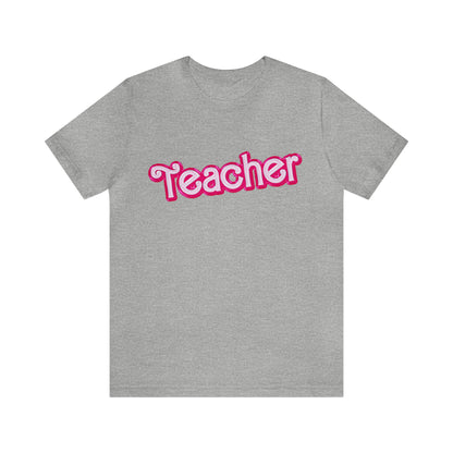 3D Teacher Pink Shirt, Teacher Shirts Trendy, Teacher Appreciation Checkered Teacher Tee, Gifts for Teachers, Retro Back to school, T780