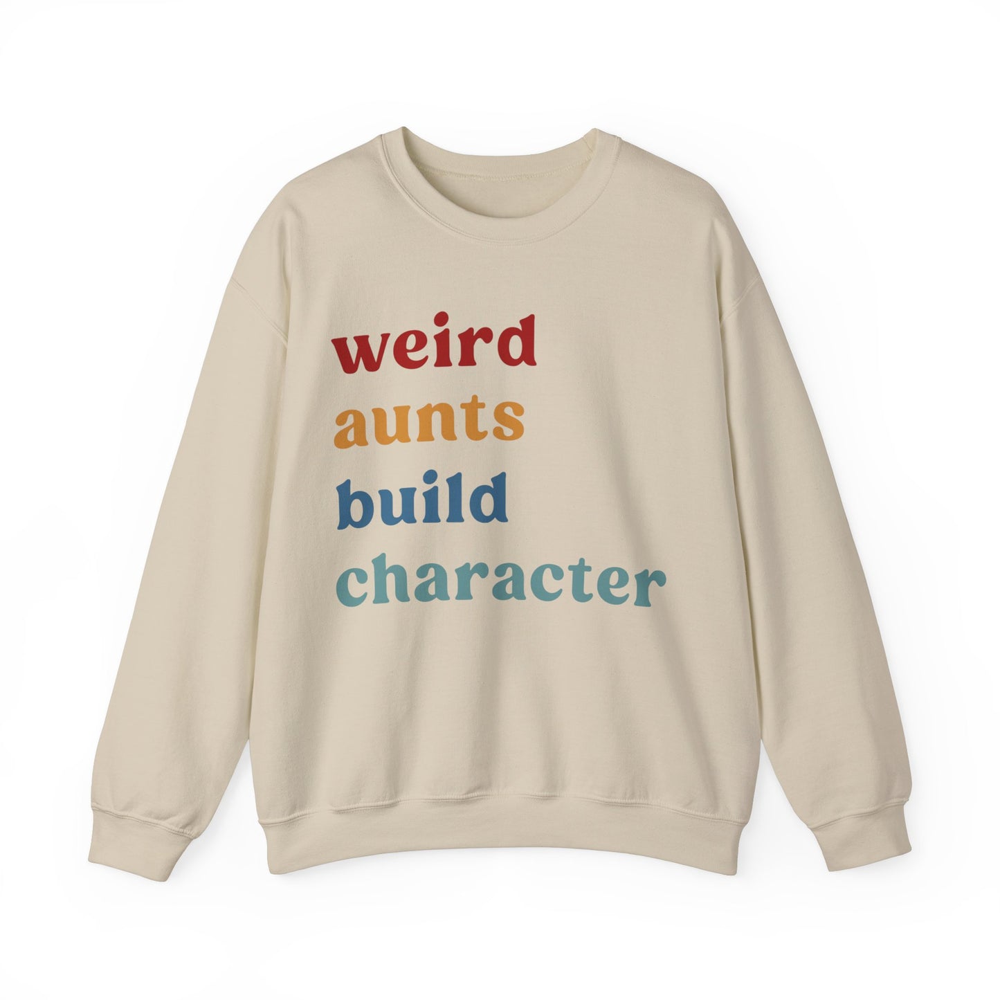 Weird Aunt Build Character Sweatshirt, Best Aunt Sweatshirt from Mom, Gift for Best Aunt, Mother's Day Gift, Retro Aunt Sweatshirt, S1123