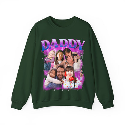 Custom Bootleg Rap Daddy Tee, Custom Photo Daddy Sweatshirt, Dad Shirt With Kid Face Photos Custom Father's Day Gift, Face Father Gift S1648