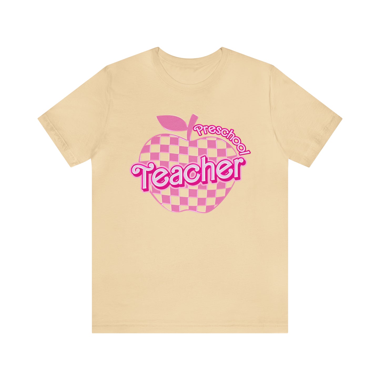 Preschool Teacher Shirt, Pink Teacher Shirts, Trendy Teacher Tshirt, Teacher Appreciation Checkered Teacher Tee, Gifts for Teachers, T798