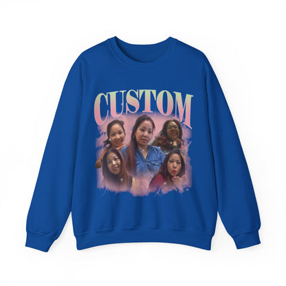 Custom Your Own Bootleg Tee, Retro Custom Bootleg Rap Tee, Custom Photo Sweatshirt, Insert Your Design Vintage Graphic 90s Sweatshirt, S1383