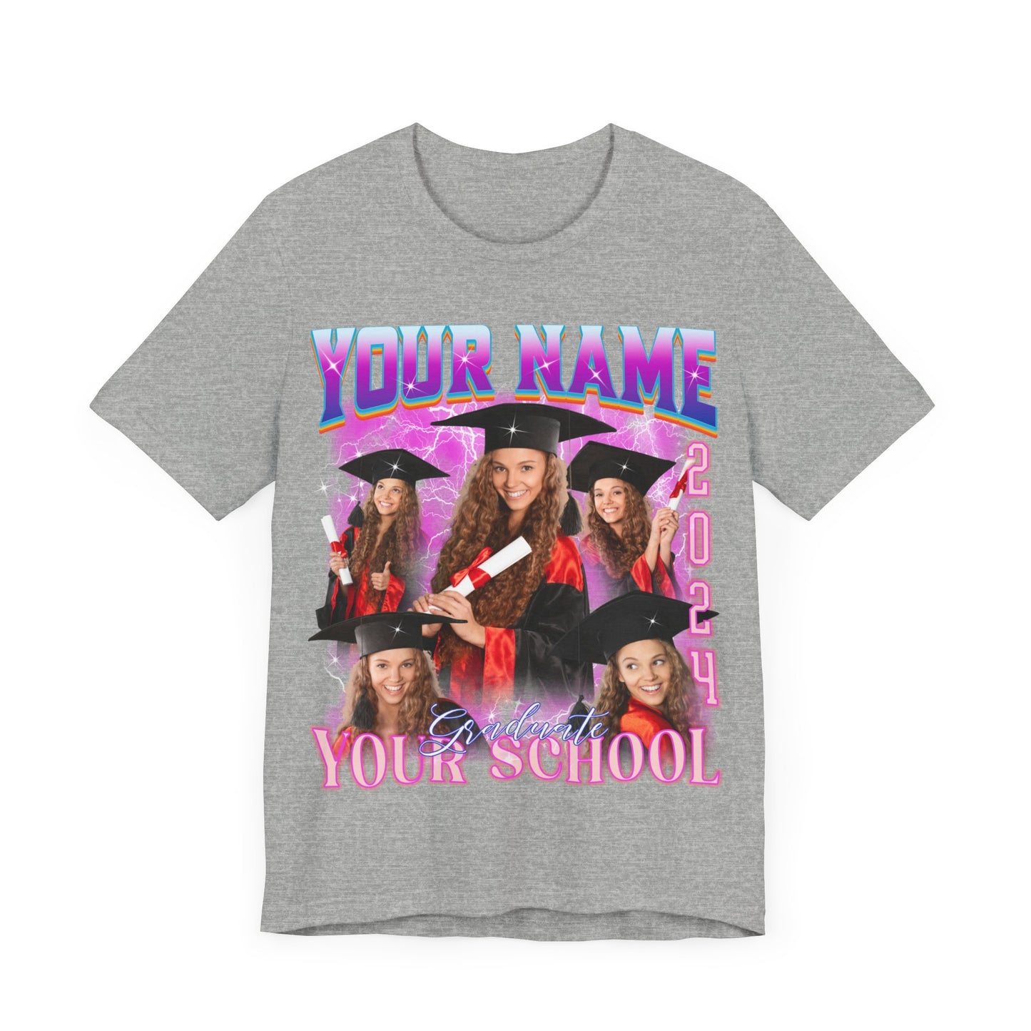 Graduation Party Shirt, Custom Bootleg Rap Tee For Graduation, Custom Graduation Shirt, Custom Photo Graduate Shirt, Senior T-Shirt, T1634