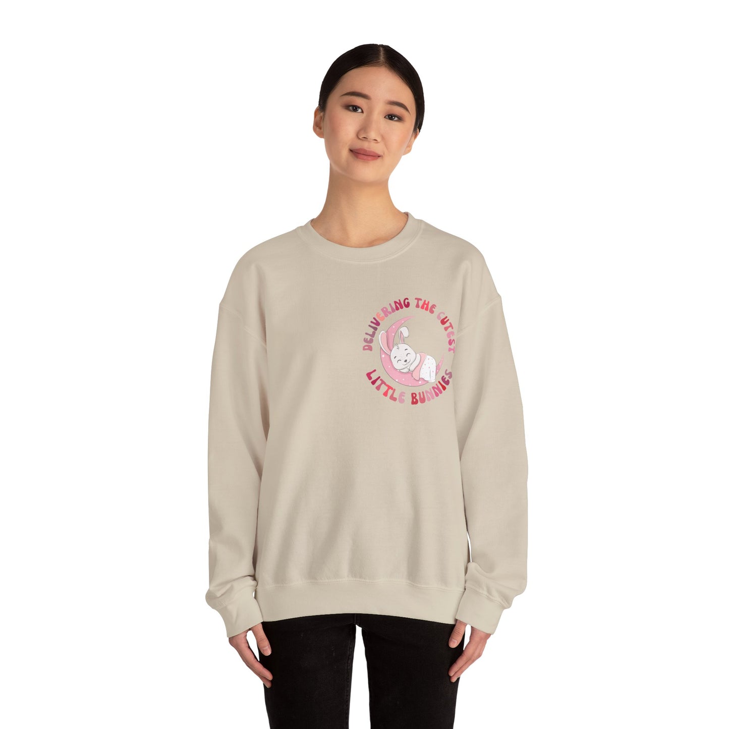 Delivering the Cutest Little Bunnies Sweatshirt, Labor and Delivery Easter Sweatshirt, L&D Shirt Catching Babies L and D Sweatshirt, S1552