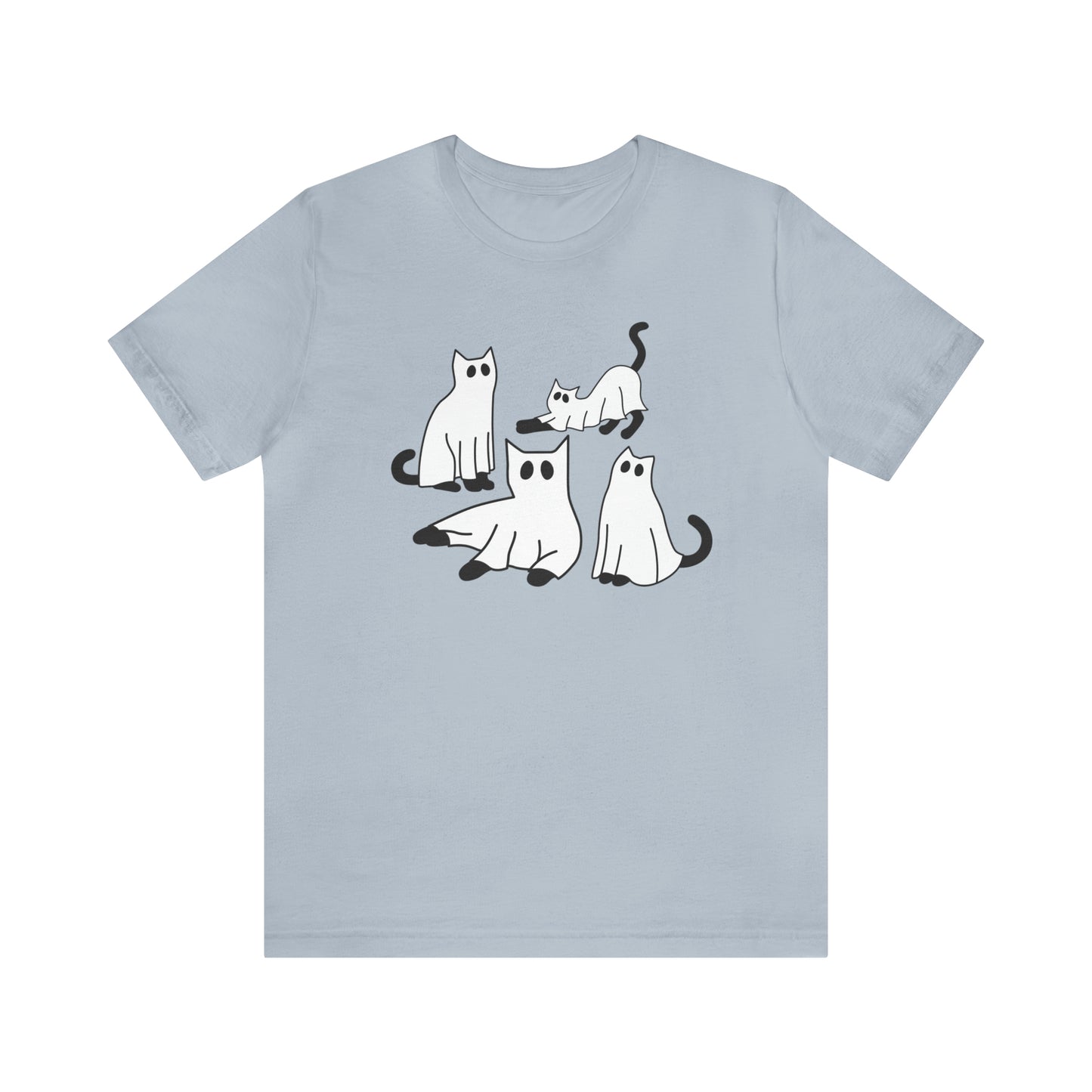 Cat Halloween tshirt, Ghost Halloween Shirt, Ghost Cat Shirt, Fall tshirt for Women, T525