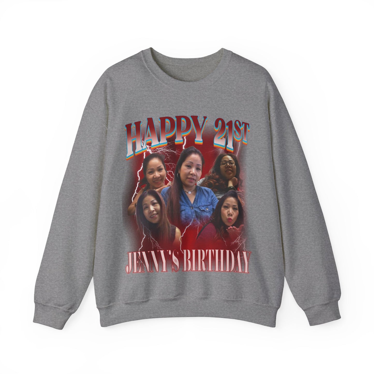 Custom 21st birthday sweatshirt, Custom Bootleg Rap sweatshirt, 21st birthday gifts, Vintage Graphic Sweatshirt, 18th birthday gift, S1449