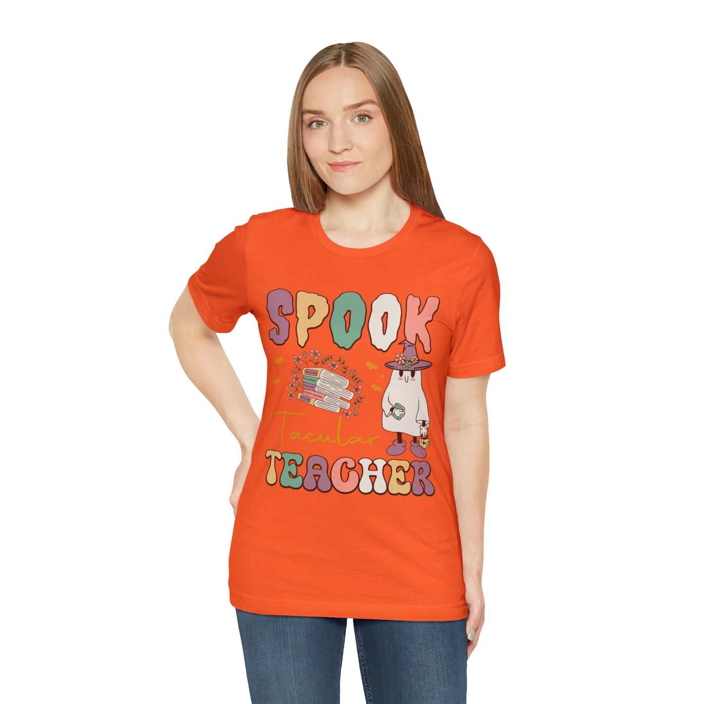 Spook Tacular Teacher Shirt, Spooky Season Tee, Retro Halloween Cowgirl Shirt, Cowgirl Halloween Shirt, Vintage Ghost Shirt, T767