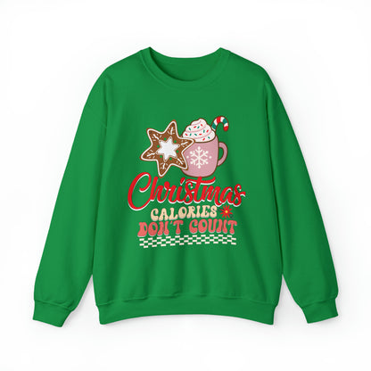 Christmas Calories Don't Count Sweatshirt, Funny Christmas Sweatshirt, Christmas Gift, Xmas calories Sweatshirt, Christmas calories, SW872