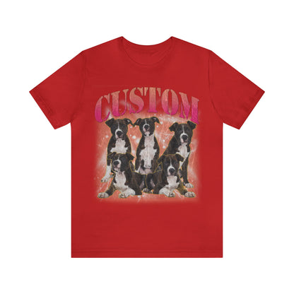 Retro Custom Your Own Bootleg Tee, Custom Cat Bootleg Tee, Custom Dog Bootleg Tee, Custom dog portrait, Vintage Graphic 90s Tshirt, T1393