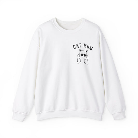 Cat Mom Sweatshirt, Funny Pet Lover Sweatshirt for Her, Cat Mama Sweatshirt for Mom Gift from Kids, Cat T-Sweatshirt Gift for Women, S1112