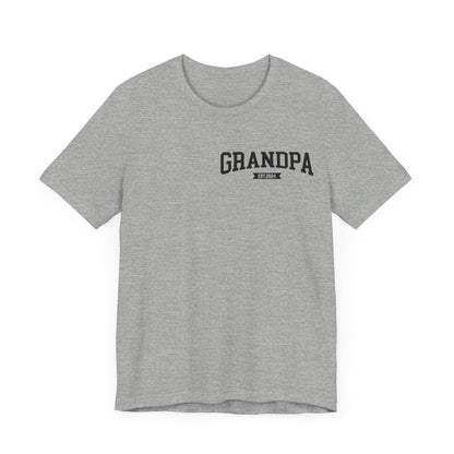 New Grandpa Est Pocket Design Shirt, Custom Father Day Shirt, Custom Fathers day Gift, Custom Grandpa Shirt, Fathers Shirt Dad shirt, T1654