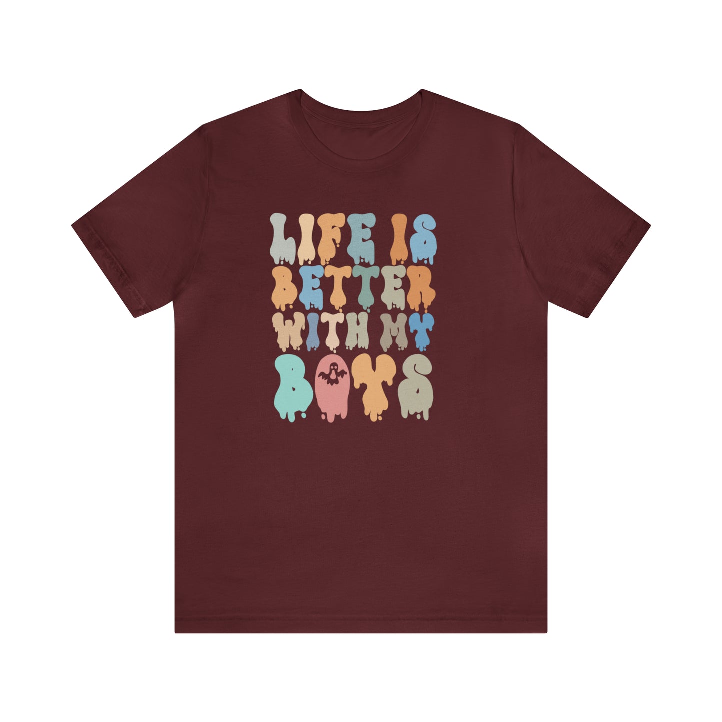 Cute Boy Mom Shirt for Birthday Gift for Mom, Life is better with my boys Shirt for Halloween Gift, T309