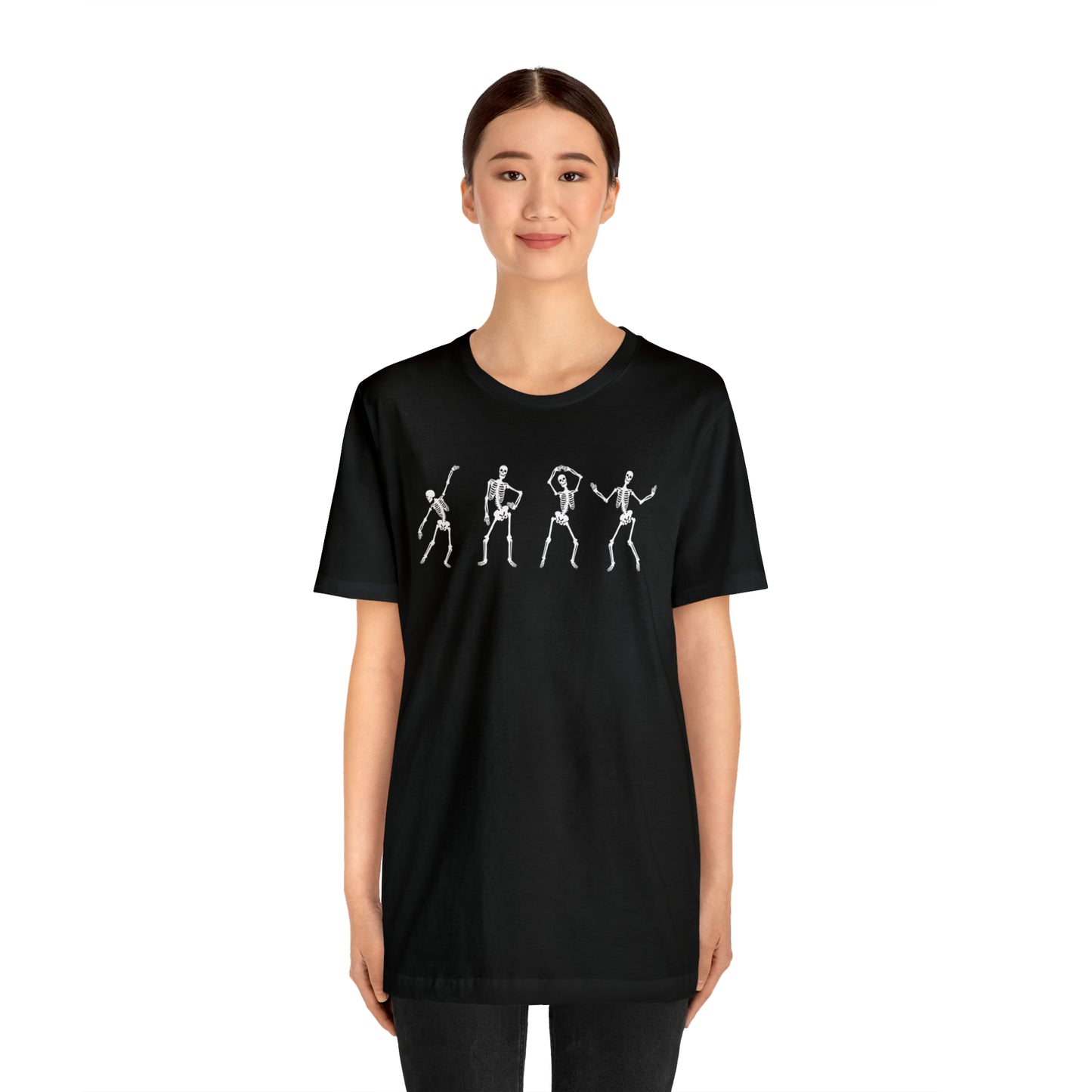 Dancing Skeleton Halloween Shirt, Pumpkin Shirt, Fall tshirt Spooky Season TShirt, Fall Shirts for Women, T534
