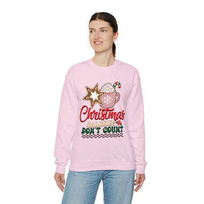 Christmas Calories Don't Count Sweatshirt, Funny Christmas Sweatshirt, Christmas Gift, Xmas calories Sweatshirt, Christmas calories, SW872