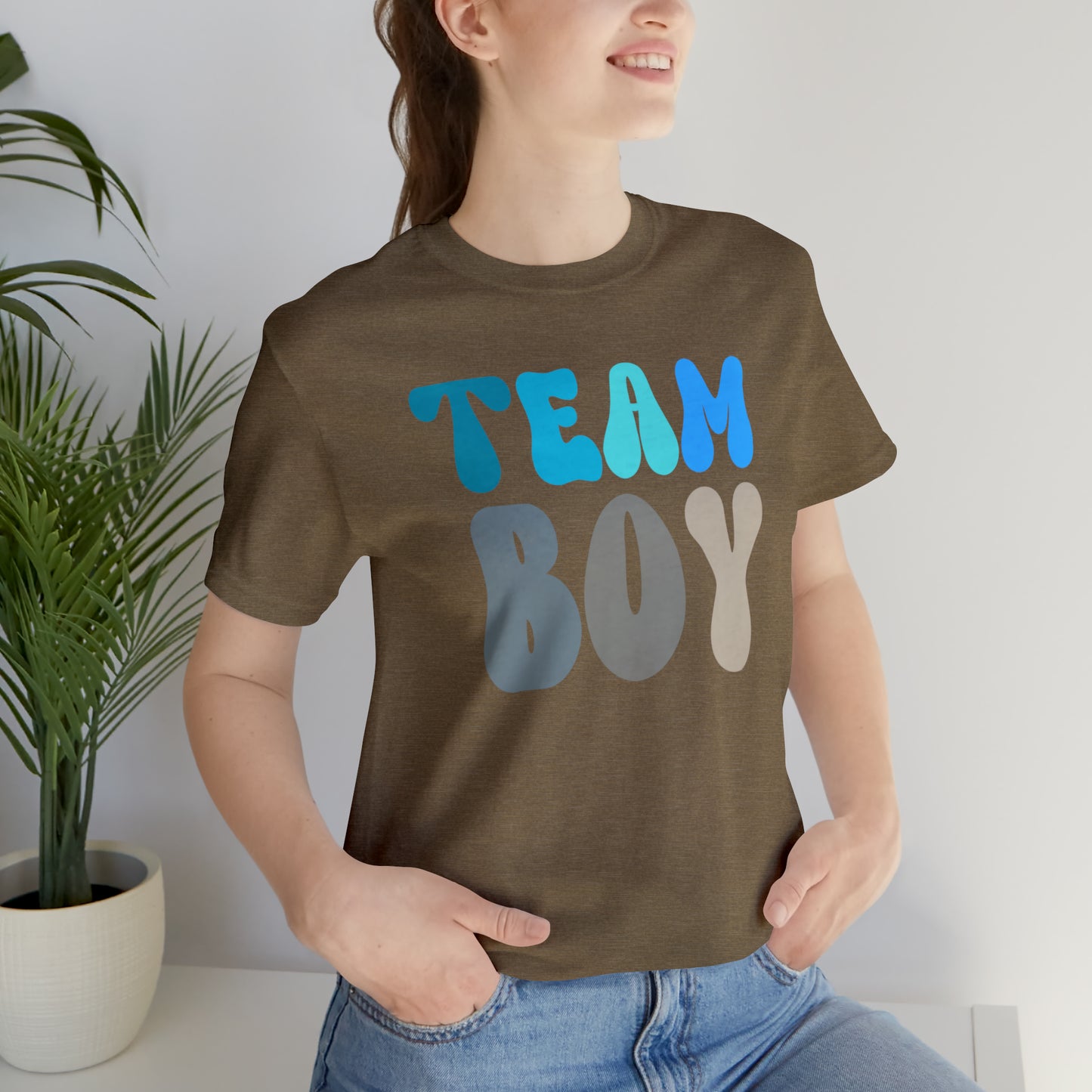 Cute Baby Announcement Shirt for Gender Reveal, Team Boy Shirt for Gender Reveal, Gender Announcement Gift for Her, T398