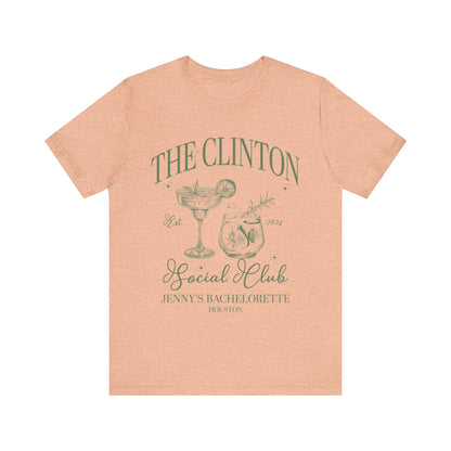 Cocktail Social Club, Bridal Party Shirt, Bride and Groom Gift, Luxury Bachelorette Merch, Charleston Bachelorette Shirt, Custom Name, T1557