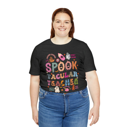 Spooktacular Teacher Shirt, Cute Ghost Teacher Halloween Shirt, Teacher Halloween Shirt, Teacher Halloween Gift, T603