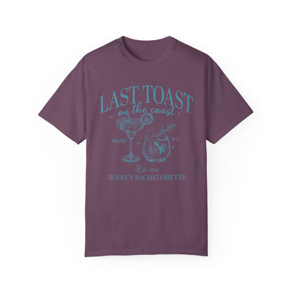 Last Toast on the Coast Beach Bachelorette Party Shirt, Custom Bachelorette Shirts, Personal Luxury Bachelorette, Social Club Bach, CC1558