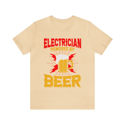 Electrician Powered by Beer Shirt for Men, Electrician Shirt for Fathers Day, Funny Shirt for Electrician Gift for Husband, T865