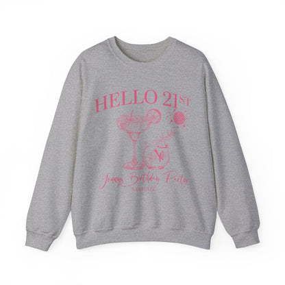 Hello 21st Sweatshirt, 21st Birthday Gift, Est 2003 Sweatshirt, Hello Twenty One Birthday, 21st birthday Party, Funny 21st Birthday, S1570