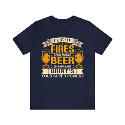 I light Fires And Make Beer Shirt for Men, Electrician Shirt for Fathers Day, Funny Shirt for Electrician Gift for Husband, T866