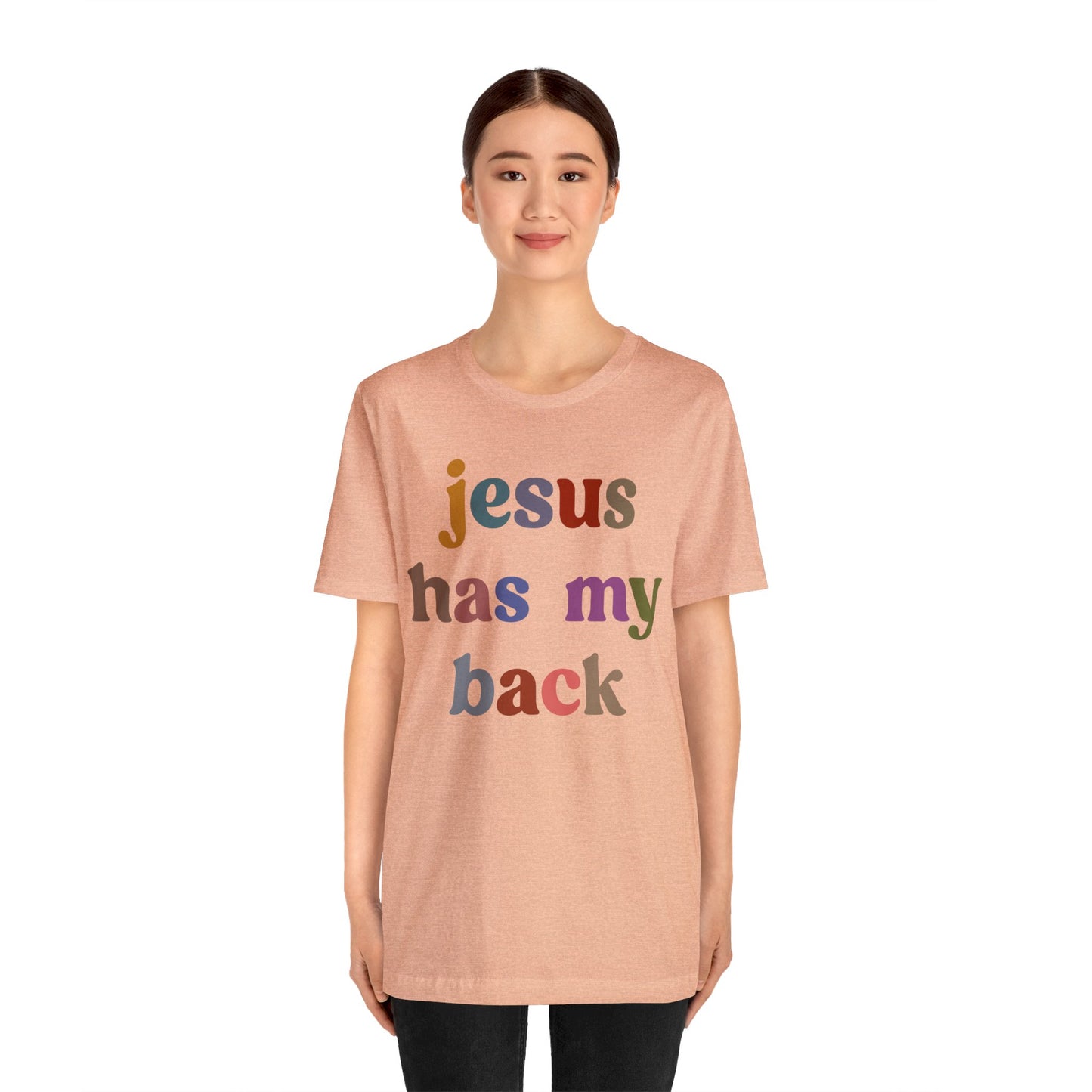 Jesus Has My Back Shirt, Religious Women Shirt, Shirt for Mom, Christian Shirt for Mom, Jesus Lover Shirt, Godly Woman Shirt, T1231