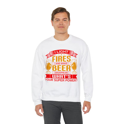 I light Fires And Make Beer Sweatshirt for Men, Electrician Sweatshirt for Fathers Day, Funny Shirt for Electrician Gift for Husband, S866