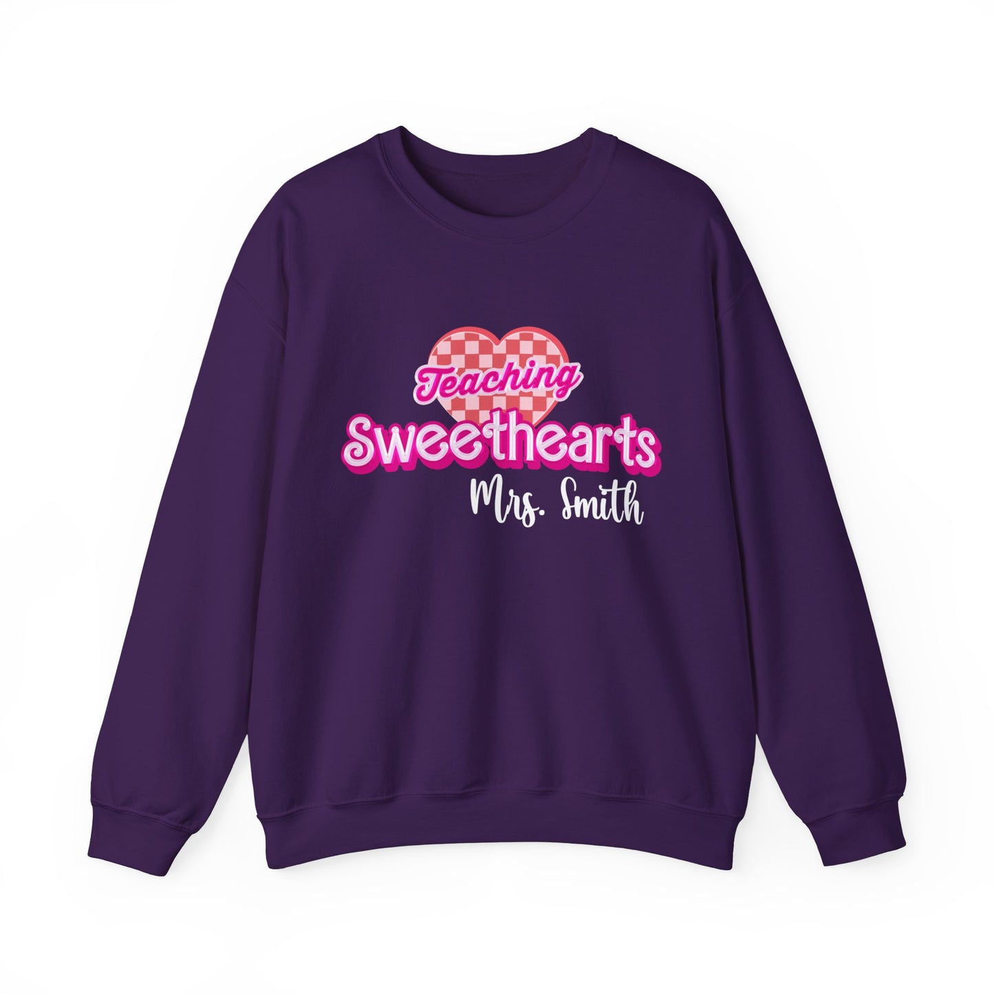 Personalized Teaching Sweethearts Valentines Day Sweatshirt, Teacher Valentine's Day Sweatshirts Teachers, Gift Sweater Hearts Day, SW1274