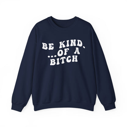 Be Kind Of A Bitch Sweatshirt, Funny Girls Sweatshirt, Funny Sassy Sweatshirt, Sarcasm Sweatshirt for Women, Funny Gift for Friends, S1197