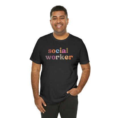 Retro Social Worker Shirt, Social Worker T-shirt for Women, School Social Worker Shirt, Social Worker Gift, T459