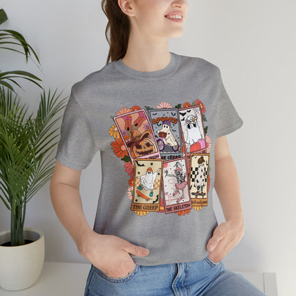 The Tarot Card Shirt, Skeleton Tarot Card Shirt, Tarot Card Lover Shirt, Skull Tarot Card Tee, Retro Halloween shirt, T611