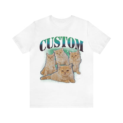 Retro Custom Cat Bootleg Tee, Custom Cat Shirt, Custom Cat Lover Gift, Custom dog portrait, Vintage Funny Cat Shirt, Bootleg Shirt, T1395