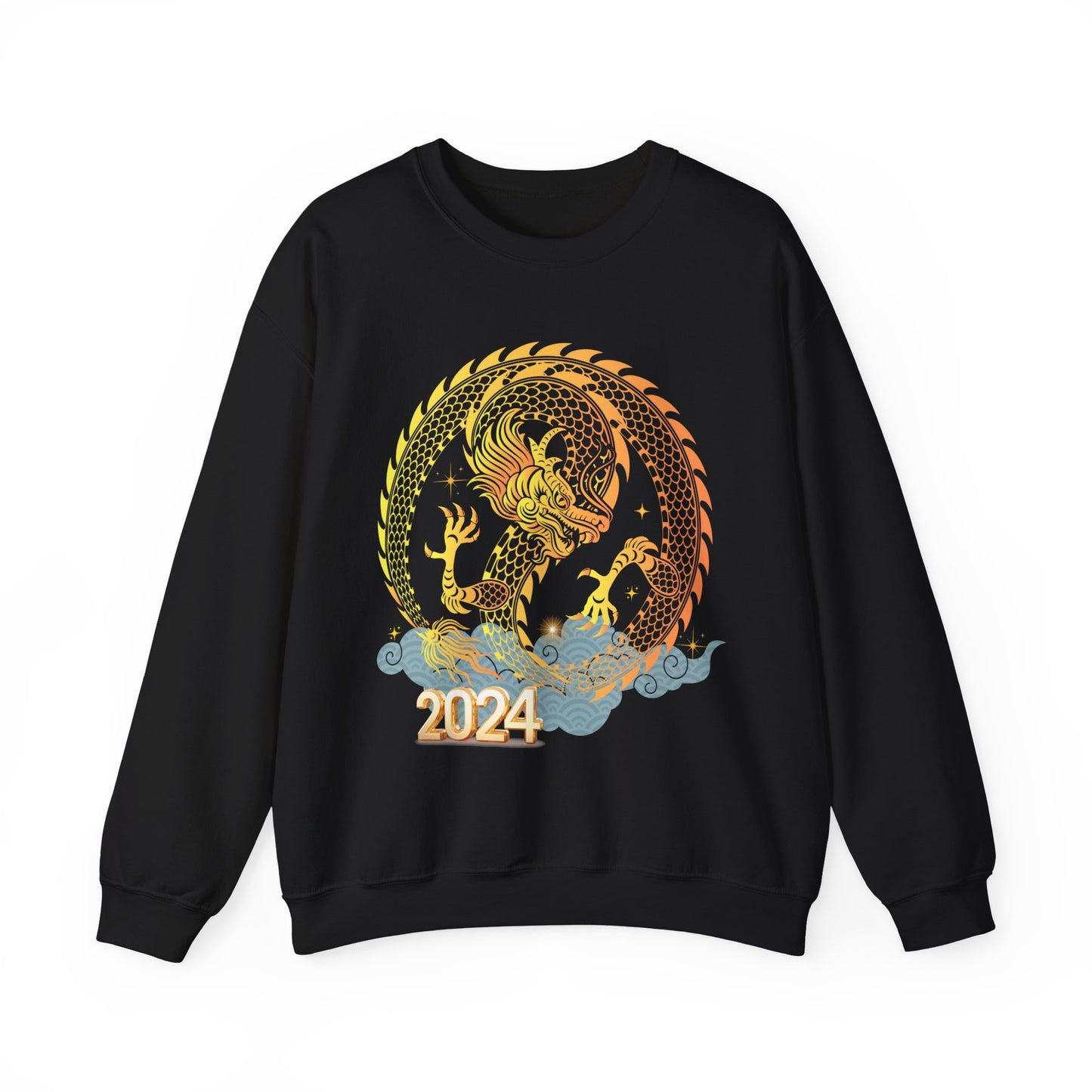 Chinese New Year 2024 Dragon Sweatshirt, Year of the Dragon 2024 Sweatshirt, Chinese New Year Tee, Floral Dragon Sweatshirt, S1345
