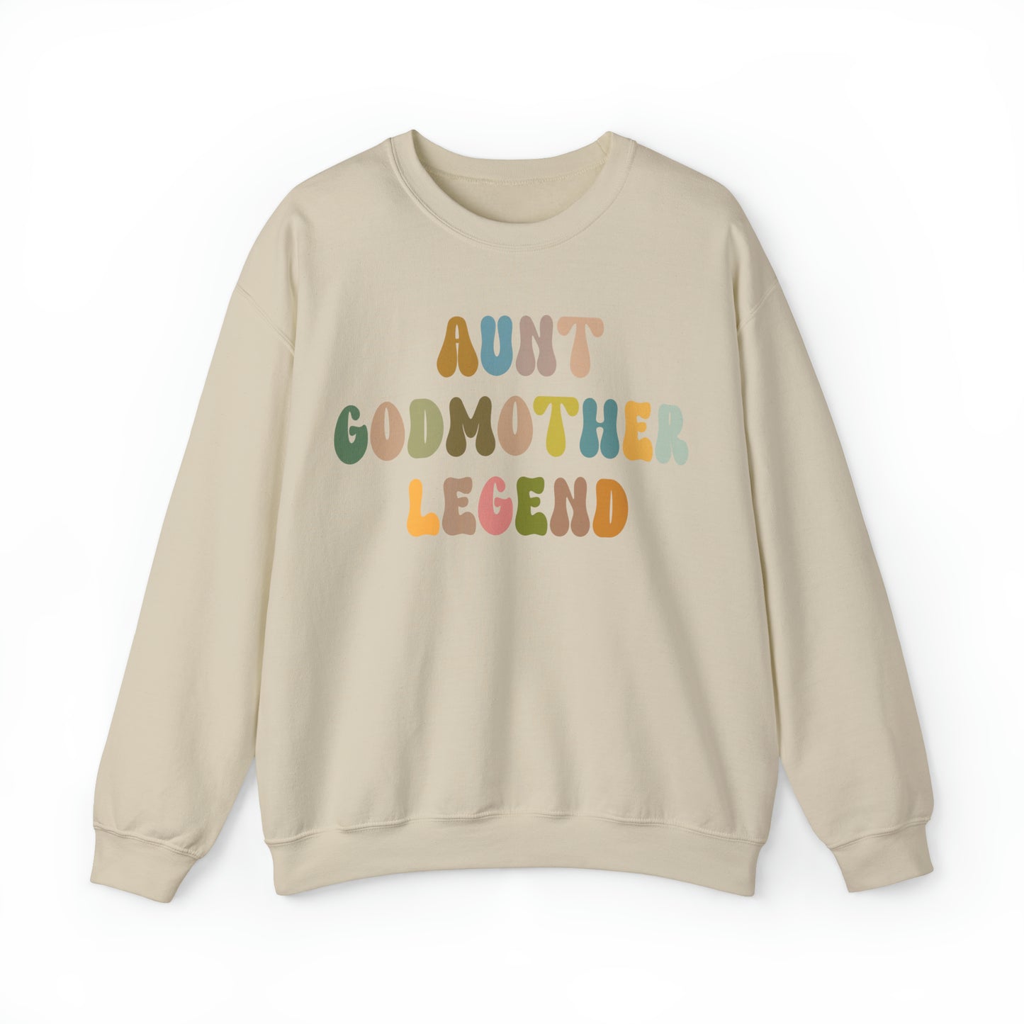 Aunt Godmother Legend Sweatshirt, Cute Godmother Gift from Goddaughter, Godmother Proposal , Retro Godmother Gift for Baptism, S1033