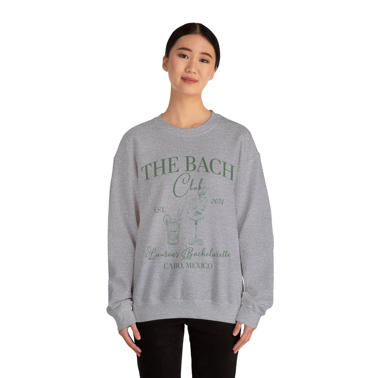 Custom The Bach Club Sweatshirt, Custom Location Bachelorette Sweatshirt, Personalized Bride Sweatshirt, Sweatshirt for Bridal Party, S1495