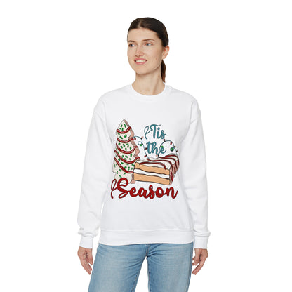 Christmas Tis The Season Sweatshirt, Merry Christmas Shirt, Christmas Tree Sweater, Christmas Tree shirt, Christmas Cake Sweatshirt, S883