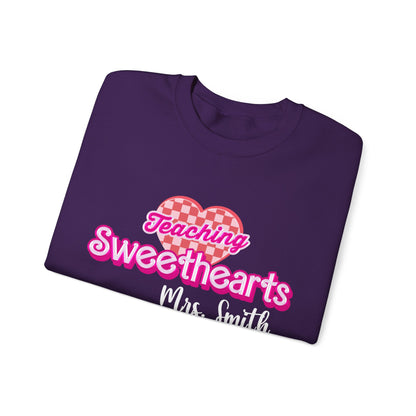 Personalized Teaching Sweethearts Valentines Day Sweatshirt, Teacher Valentine's Day Sweatshirts Teachers, Gift Sweater Hearts Day, SW1274