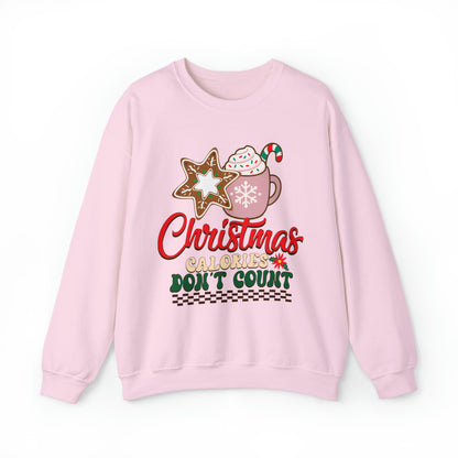 Christmas Calories Don't Count Sweatshirt, Funny Christmas Sweatshirt, Christmas Gift, Xmas calories Sweatshirt, Christmas calories, SW872