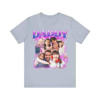 Custom Bootleg Rap Daddy Tee, Custom Photo Daddy Shirt, Dad Shirt With Kid Face Photos, Custom Father's Day Gift Personalized Father, T1648