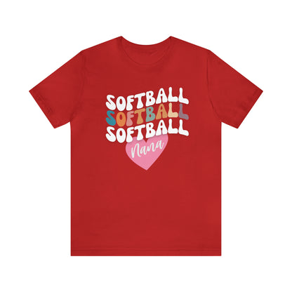 Softball Nana Shirt, Cute Softball Shirt for Grandma, Retro Softball Nana Shirt, Shirt for Nana, T330