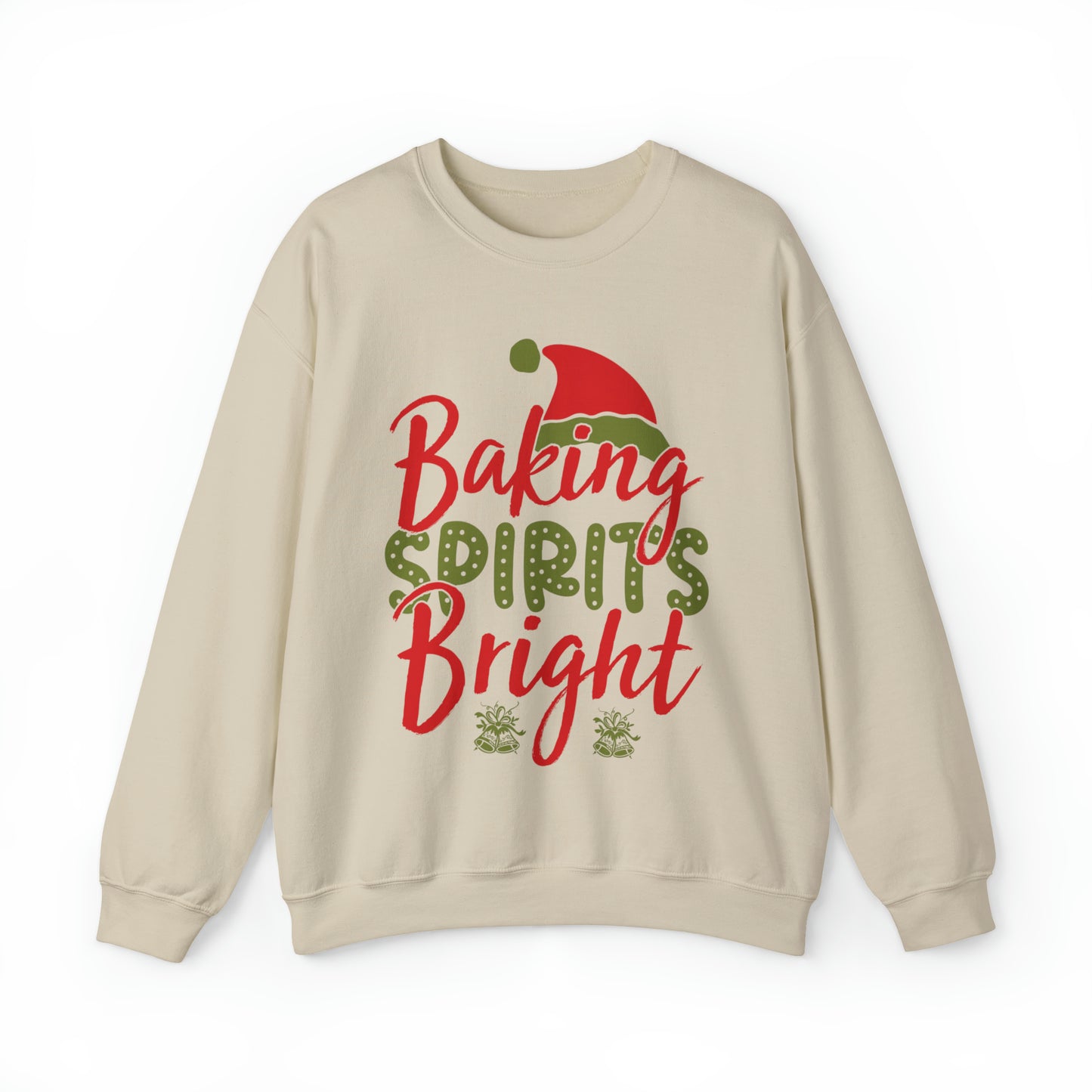 Baking Spirits Bright Sweatshirt, Christmas Cookie Sweatshirt, Funny Baker Sweatshirt, Gift For Cookie Lover, Cute Christmas Cookie, SW927