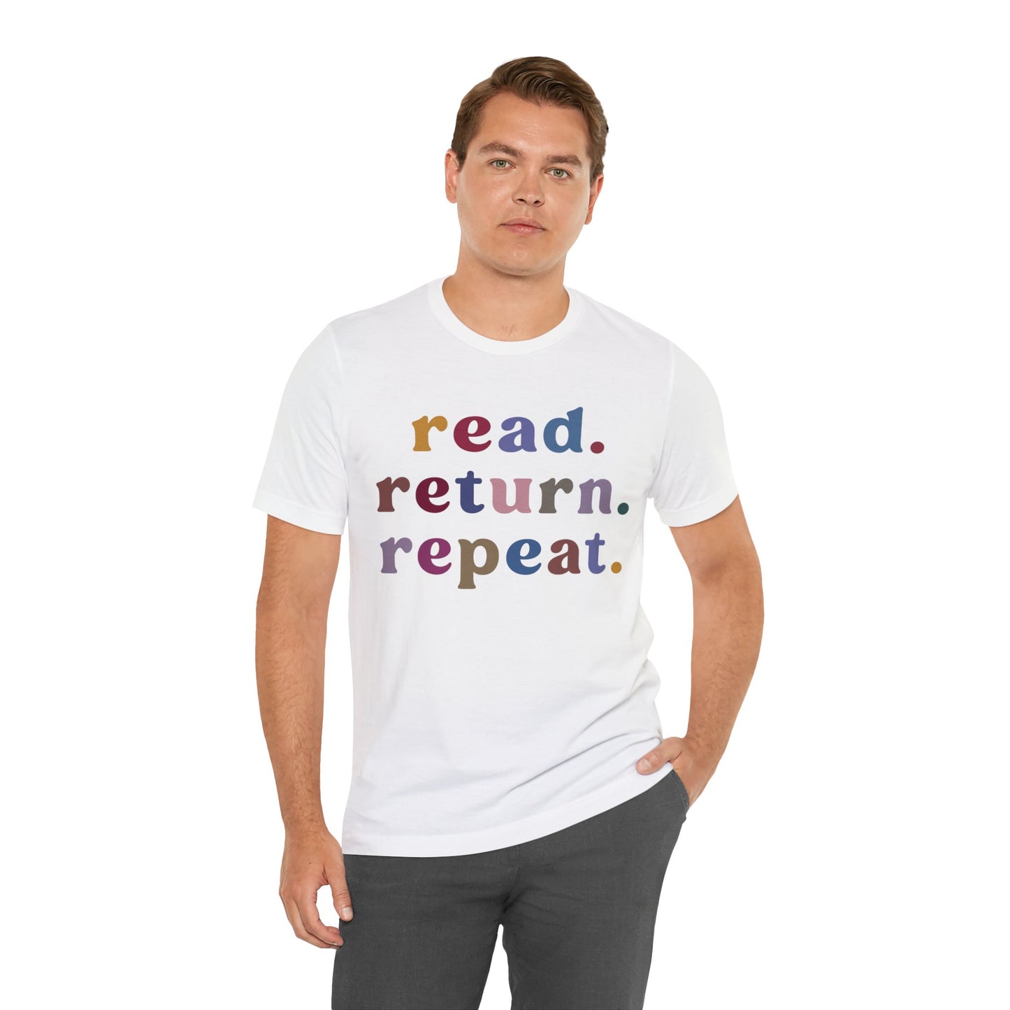 Read Return Repeat Shirt, Shirt for Bibliophile, Book Lovers Club Shirt, Book Nerd Shirt, Bookworm Gift, Librarian Shirt, T1189