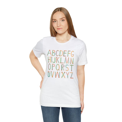 Preschool Teacher Shirt, Alphabet Shirt, ABCD Shirt, Kindergarten Teacher Shirt, Cute Teacher Shirt, T362